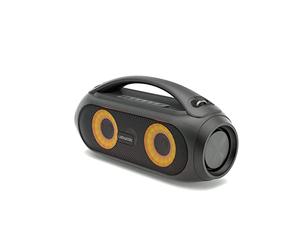 Ledwood Xtreme 250 TWS Portable Bluetooth Speaker with Strap - Powerful Wireless Speaker with LED Lights - Super Bass, IPX5, AUX, USB Port, FM Radio, Black