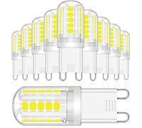 LEDYA G9 LED Bulbs Cool White, 3W, 380LM, 6000K, Equivalent to 30W Halogen, Not Dimmable for Lighting Decor, Chandelier, Pack of 10