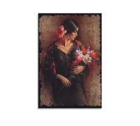 Lee Bogle-Las Flores-People And Portraits Painting Home Decor Poster Wall Art Hanging Picture Print Decorative Painting Posters 08