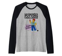 Lee Carvallo's Putting Challenge Classic TV Meme Raglan Baseball Tee