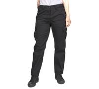 Lee Cooper Workwear LCLPNT241 Ladies Heavy Duty Easy Care Multi Pocket Work Safety Classic Cargo Pants Trousers, Black, 18 UK / 30" Leg (regular)