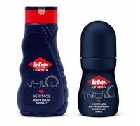 Lee Cooper Heritage Men's Body Wash 350ml & Anti-Perspirant Deodorant 50ml, Fresh Fragrance, Pack of 2
