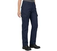 Lee Cooper Ladies Work Cargo Trousers Heavy Duty Workwear Easy Care Multi Pocket Work Safety Classic Pants for Women (Navy 16 UK / 28" Leg, Short)