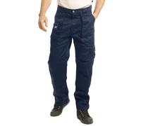 Lee Cooper LCPNT206 Workwear Mens Multi Pocket Easy Care Heavy Duty Knee Pad Pockets Safety Work Cargo Trousers Pants, Navy, 42W/31L