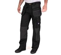 Lee Cooper LCPNT216 Mens Multi & Holster Pocket Kneepad Work Safety Cargo Pants Trousers, Black/Black, Size 34 Long