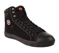 Lee Cooper LCSHOE022 Workwear SB/SRA Unisex Baseball Style Safety Shoe, Black, 3 UK