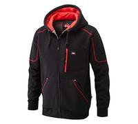 Lee Cooper LCSWT105 Mens Work Safety Zip Up Winter Fleece Lined Bonded Fleece Hoodie Sweatshirt, Black, 2X-Large