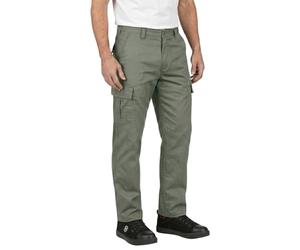 Lee Cooper Men's Cargo Trousers with Multi Pocket Easy Care Safety Workwear Pants Durable Heavy-Duty Work Trouser Regular Fit Button & Zip Closure Pant for Men Casual Wear (Khaki, 38W / 29L)