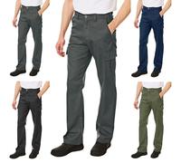Lee Cooper Men's Classic Multi Pocket Cargo Work Trouser Easy care Safety Pant, Grey, 40W / 29L