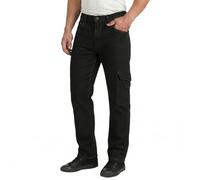 Lee Cooper Men's Denim Stretch Jeans with Multiple Pocket Design Comfortable Workwear Regular Fit Heavy Duty Cargo Pants for Men Casual Work Wear Carpenter Trousers (Black, 34W / 31L)