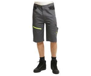 Lee Cooper Men's Hi Vis Work Shorts Reflective Stretchable High Visibility Cargo Detail Multi & Holster Pocket Durable Lightweight Workwear Short Pant for Men Casual Wear
