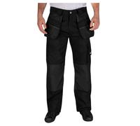 Lee Cooper Mens Holster Pocket Work Cargo Trousers - Black - 40L - Black - 65% Polyester/35% Cotton