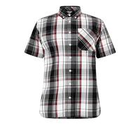 Lee Cooper Mens Short Sleeve Check Shirt Black Check S