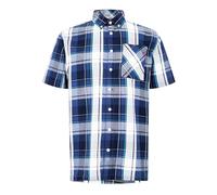 Lee Cooper Mens Short Sleeve Check Shirt Navy Check XXL