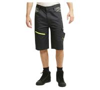 Lee Cooper Mens Stretch Reflective Multi Pocket Cargo Shorts - Black/Grey - 30R - Black/Grey - 65% Polyester/33% Cotton/2% Spandex