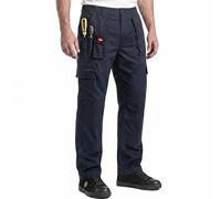 Lee Cooper LCPNT206 Workwear Mens Multi Pocket Easy Care Heavy Duty Knee Pad Pockets Safety Work Cargo Trousers Pants, Navy, 38W/31L
