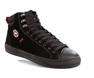 Lee Cooper Safety shoe LCSHOE022 SB/SRA BASEBALL BOAT - Black, UK 10