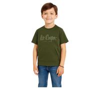 Lee Cooper Unisex Kid's T-Shirt Terry Manches Courtes Garçon, Khaki, 14 Years