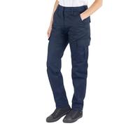 Lee Cooper Women's Workwear Heavy Duty Easy Care Multi Pocket Work Safety Classic Cargo Pants Trousers, Navy, 14 UK / 30" Leg (Regular)