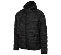 Lee Cooper Workwear LCJKT452 Thermal Zipped Hooded Quilted Jacket, Black Camo, X-Large