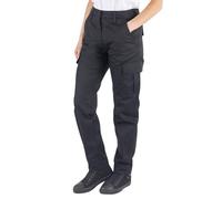 Lee Cooper Workwear LCLPNT241 Ladies Heavy Duty Easy Care Multi Pocket Work Safety Classic Cargo Pants Trousers, Black, 12 UK / 30" Leg (regular)