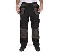 Lee Cooper Workwear LCPNT224 Mens Contrast Multi & Holster Pocket Kneepad Work Safety Cargo Pants Trousers, Black, 32W / 29L