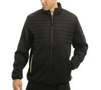 Lee Cooper Workwear Mens Fleece Body & Sleeves Padded Work Jacket, Black/black, M