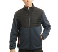 Lee Cooper Workwear Mens Fleece Body & Sleeves Padded Work Jacket, Black/blue Marl, Xl