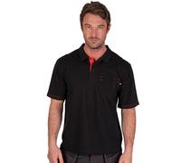 Lee Cooper Workwear Mens Chest Pocket Classic Polo Shirt, Black, L