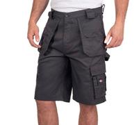 Lee Cooper Workwear LCSHO810 Mens Durable Woven Flexible Comfortable Work Safety Cargo Shorts, Grey, 36W