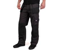 Lee Cooper LCPNT216 Mens Multi & Holster Pocket Kneepad Work Safety Cargo Pants Trousers, Grey/Black, Size 42 Long