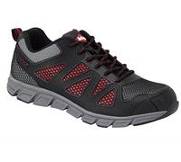 Lee Cooper Lightweight Sports Trainer Style Safety Steel, Men's Workwear Footwear, Black/Grey, 11 UK (45 EU)