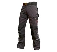 Lee Cooper Workwear Mens Multi Pocket Cargo Work Safety Trousers, Grey, 38W/31R