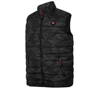 Lee Cooper Workwear Mens Slim Fit Lightweight Camo Print Padded Vest Windproof Showerproof Thermal Bodywarmer Gilet, Black Camo, XXL