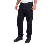 Lee Cooper LCPNT239 Men's Workwear Safety Carpenter Stretch Denim Jeans Work Trousers, Black, 40W / 31L