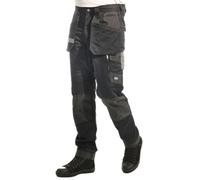 Lee Cooper Workwear Mens Stretch Holster Cargo Trousers, Black, 42W (31" Reg Leg)