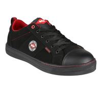Lee Cooper Workwear Unisex Safety Shoes Baseball Style Lightweight Breathable SB SRA Steel Toe Cap 200 Joule Protection Non Slip Work Boots Industrial Trainers (Black, 4 UK)