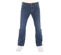 Lee Denver Men's Stretch Bootcut Jeans Trousers Denim Blue 32 33 34 36 38 40 42 44 46, Aged Alva (Lss1hdbf3), 40 W/32 L