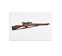 Lee-Enfield No4T Sniper Rifle Model Military Fan Poster Poster Vintage Art, Wall Canvas, Decoration Aesthetic, Living Room, Kids Room Dormitory, Cafe, Bathroom, Suitable for Bedroom, Gym, Cool Classic