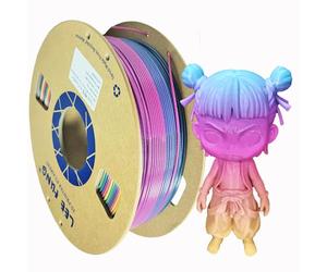 LEE FUNG Glow in The Dark Rainbow PETG Filament 1.75mm, 1kg 3D Printer Multicolor Filament Gradient, Color Change in 10 Meters, with High Brightness, Fast Glow and Long Time Glowing