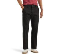 Lee Men's Flat Front Straight XM Fit Pant, Black, 40W / 32L