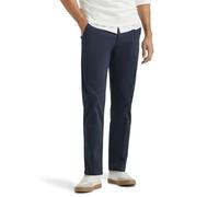 Lee Men's Flat Front Straight XM Fit Pant, Navy, 40W / 32L