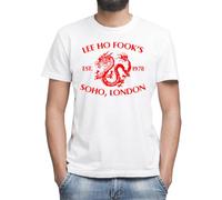 Lee Ho Fook's Dragon Men's Classic T-Shirt Crew Neck Short Sleeves, white, L