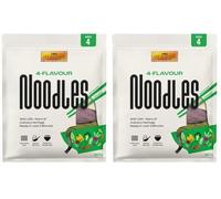 Lee Kum Kee 4-Flavour Noodles 360 g Pack of 2, Ready in 3 Minutes, Handmade-Style Semi-Dried Asian Noodles with Spinach, Soba, Purple Sweet Potato and Wheat, Great for Soup, Stir Fry and Salad
