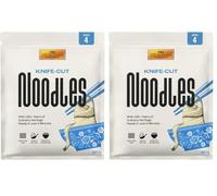 Lee Kum Kee Knife-Cut Noodles 360 g Pack of 2, Ready in 5 Minutes, Handmade-Style Semi-Dried Asian Wheat Noodles, Thick and Chewy Texture, Great for Stir Fry and Soup