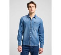 Lee Leesure Regular Fit Pure Cotton Denim Shirt Blue Denim