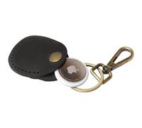 Lee Loft 100% Genuine Leather AirTag Keyring Holder - Premium Handmade Apple Air Tag Case with Snap Button - Scratch-Resistant, Secure Air Tag Holder