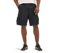 Lee Men's Big and Tall New Belted Wyoming Cargo Short, Black, 50