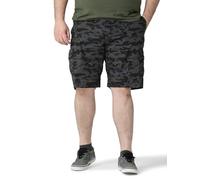 Lee Men's Big & Tall Extreme Motion Crossroad Cargo Short, Black Camo, 48