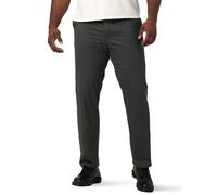 Lee Men's Big & Tall Extreme Motion Flat Front Regular Straight Pant Casual, Charcoal, 42W x 34L